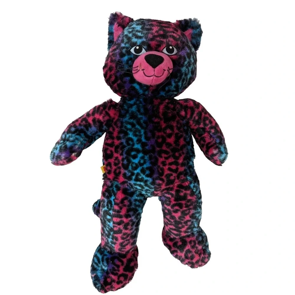 Build-A-Bear Wild About Spots Leopard Cat Pink‎ Blue Plush Retired